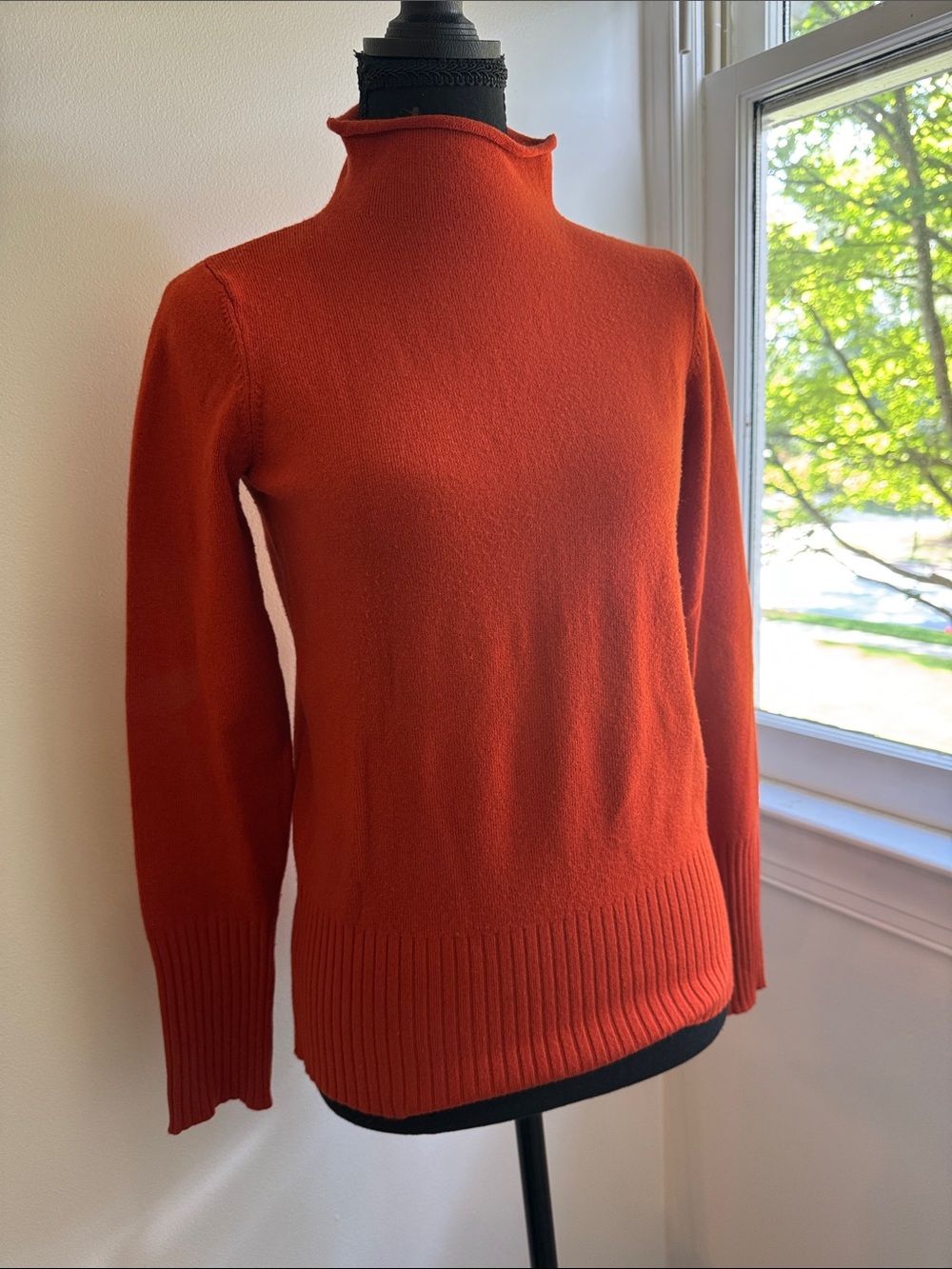 French Connection Rust Orange Turtleneck Sweater